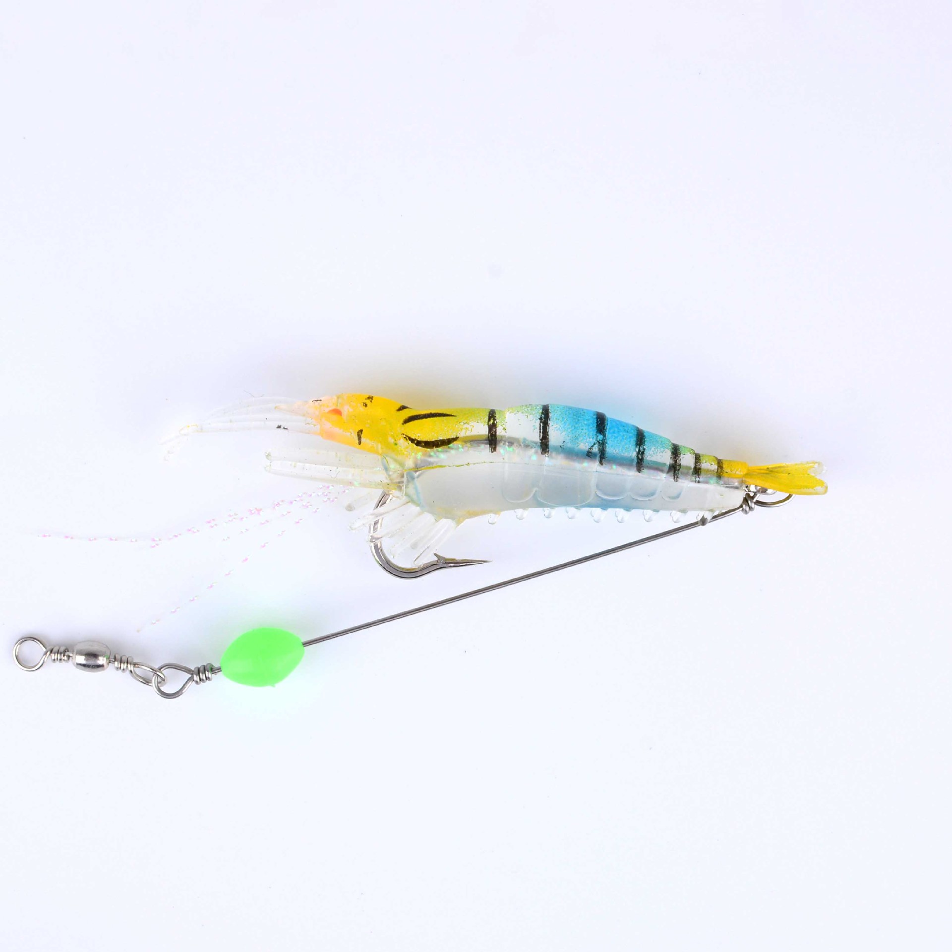 Luminous Soft Shrimp Fishing Lure 8cm 5.5g Pre-rigged Shrimp Bait For Bass Snakehead thumb 8