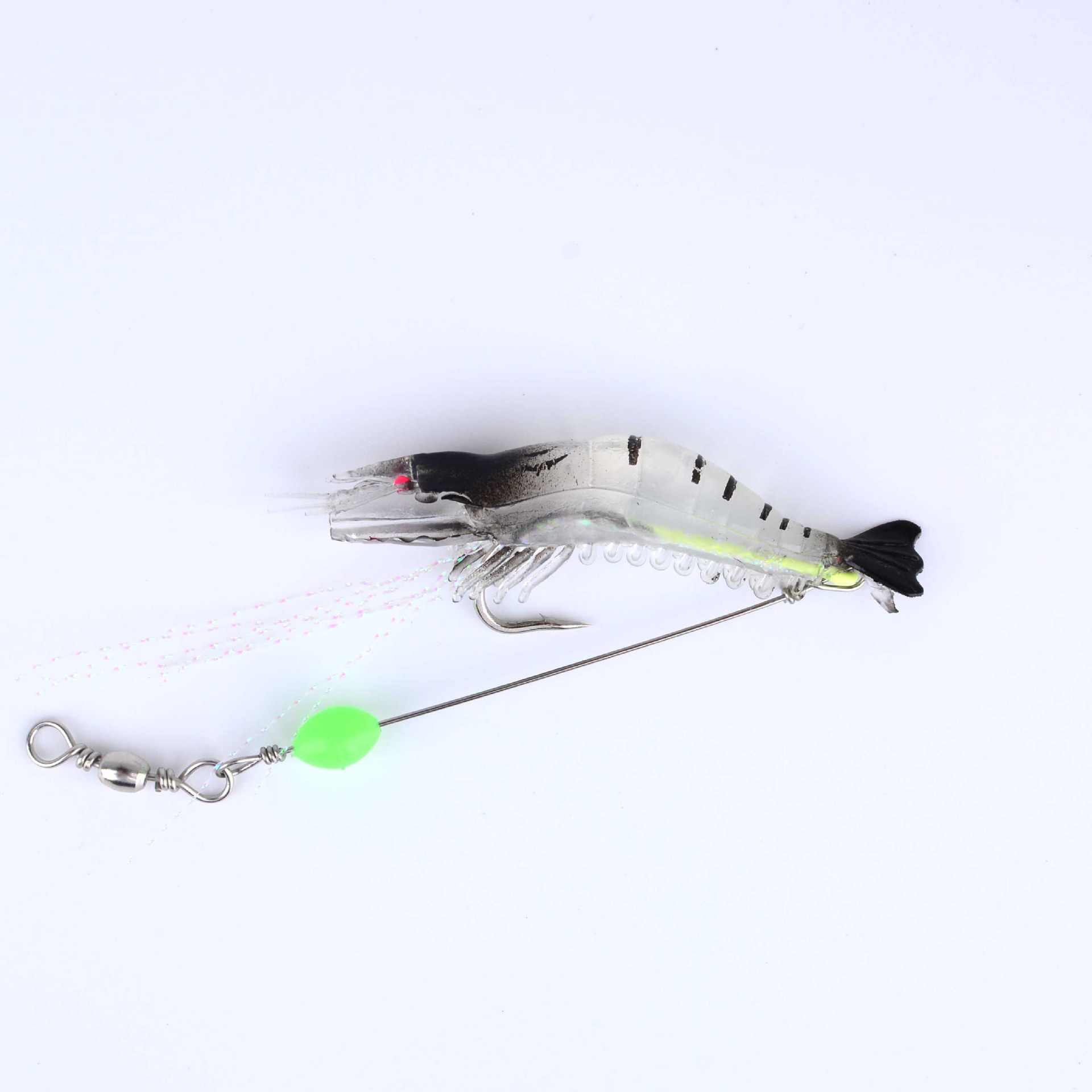Luminous Soft Shrimp Fishing Lure 8cm 5.5g Pre-rigged Shrimp Bait For Bass Snakehead thumb 6