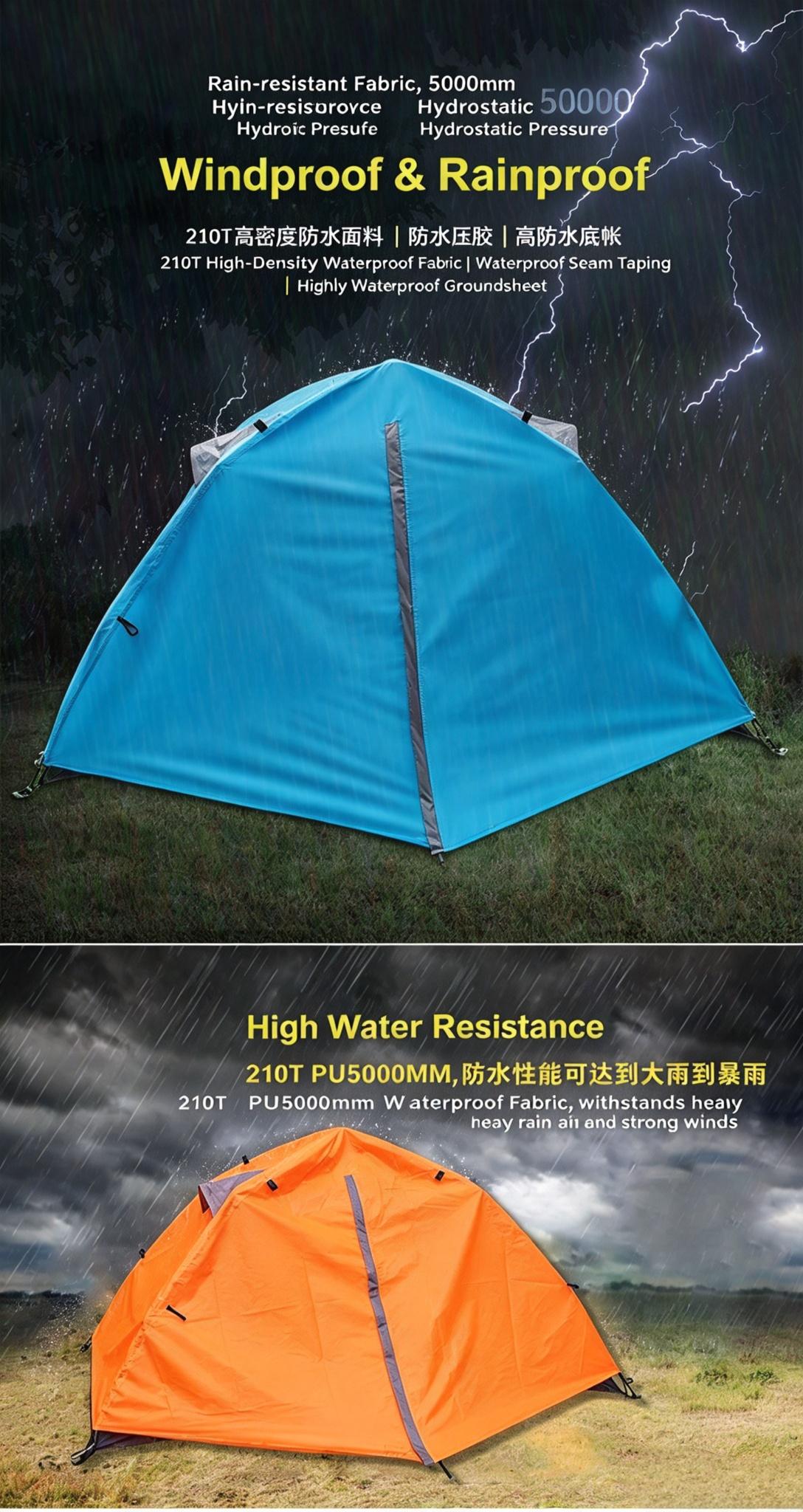 Sunflower Single Person Automatic Quick Open Double Layer Waterproof Camping Tent thumb 9