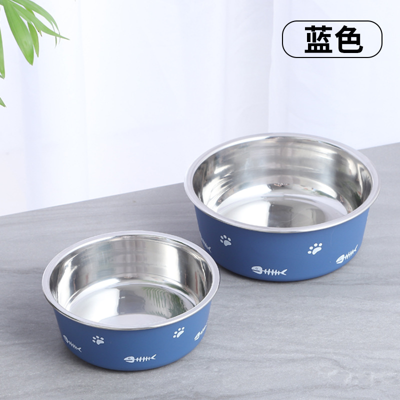 Sunflower Non-Slip Stainless Steel Dog Bowl, Nordic Printed Pet Feeding Bowl thumb 3
