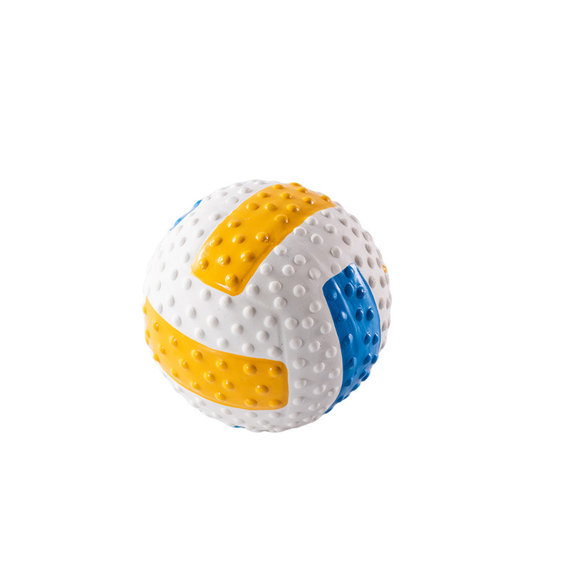 Sunflower Dog Latex Bounce Ball Toy, Interactive Molar Squeaky Chew Toy For Dogs