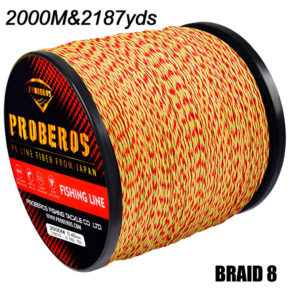 Sunflower 8 Strands 2000M Braided PE Fishing Line, Main Line For Sea & Lure Fishing thumb 8