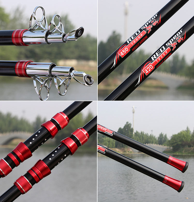 Sunflower Carbon Telescopic Surf Casting Rod, Extra Hard Power Anchor Fishing Rod 2.1m-4.5m thumb 19