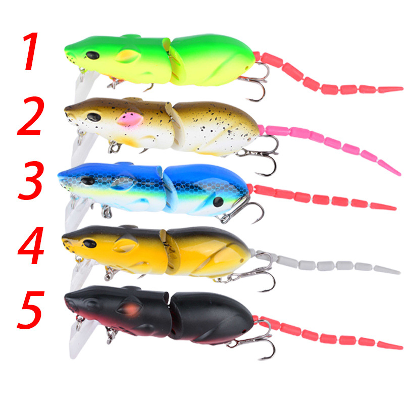 Jointed Mouse Swimbait 8cm 15.5g Hard Fishing Lure For Freshwater Predator Fish thumb 18