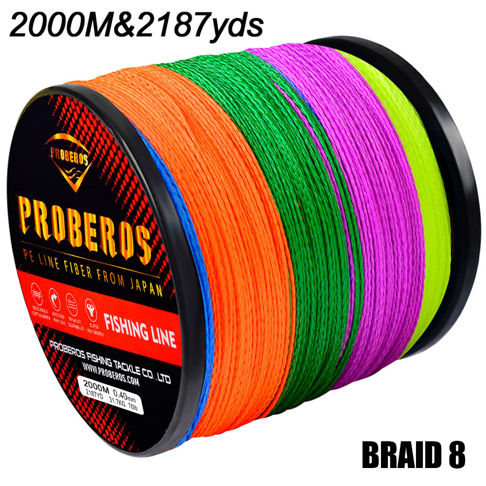 Sunflower 8 Strands 2000M Braided PE Fishing Line, Main Line For Sea & Lure Fishing thumb 4