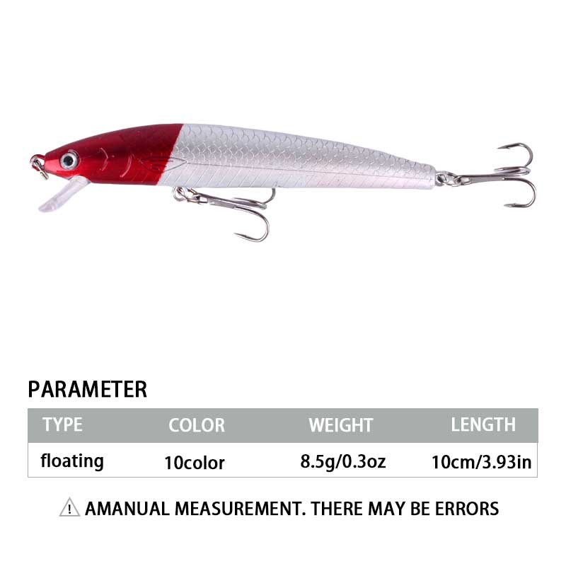 Sunflower Floating Minnow Lures 10cm 8.5g With Rattles Hard Bait thumb 1
