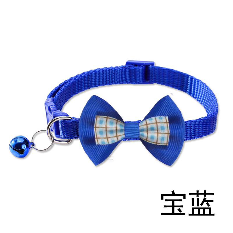 Plaid Bow Tie Cat Collar with Bell thumb 15