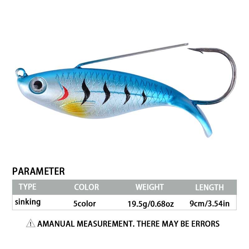 Sunflower Single Hook VIB Metal Lure 9cm 19.5g Anti-snagging Hard Bait thumb 1