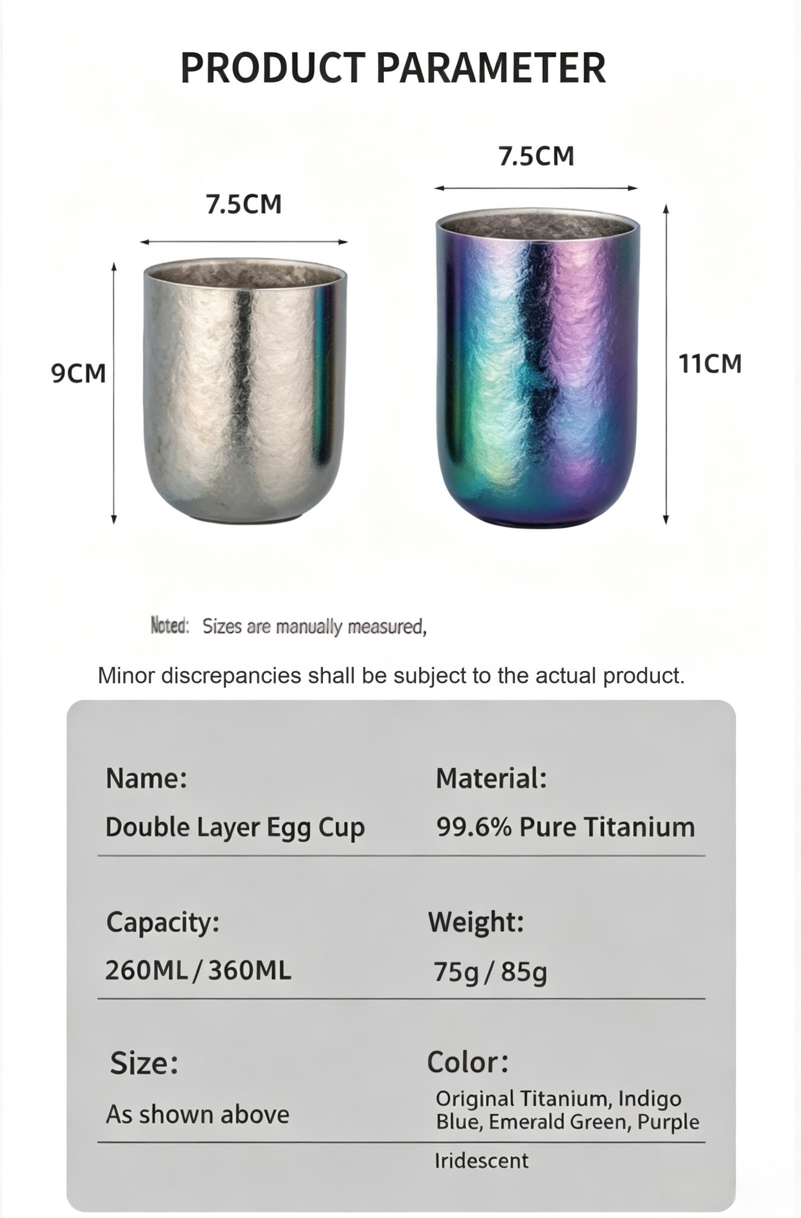 Pure Titanium Iridescent Egg Tumbler thumb 19
