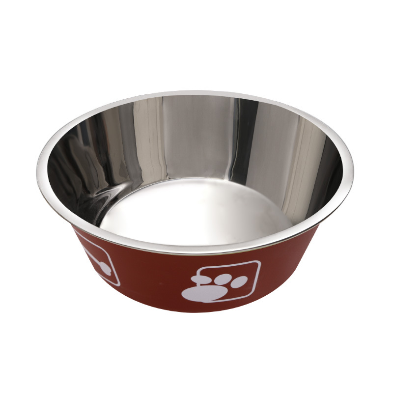 Sunflower Bone Printed Double Layer Non-Slip Stainless Steel Pet Bowl for Dogs & Cats thumb 6