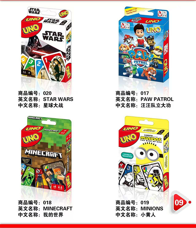 Sunflower Multi IP Themed UNO Family Card Board Game Cards thumb 46