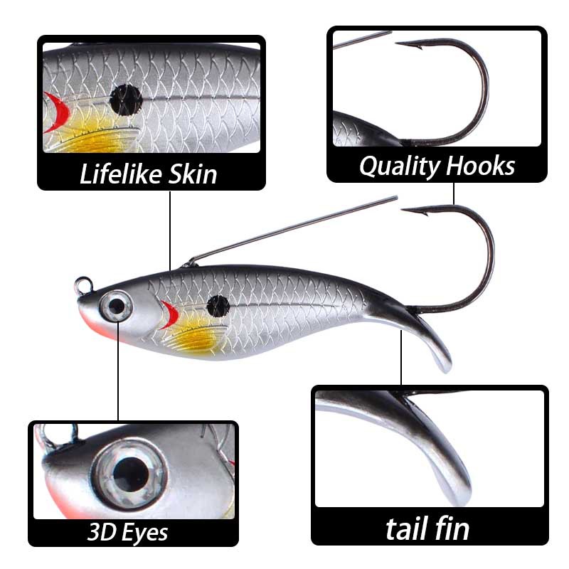 Sunflower Single Hook VIB Metal Lure 9cm 19.5g Anti-snagging Hard Bait thumb 2