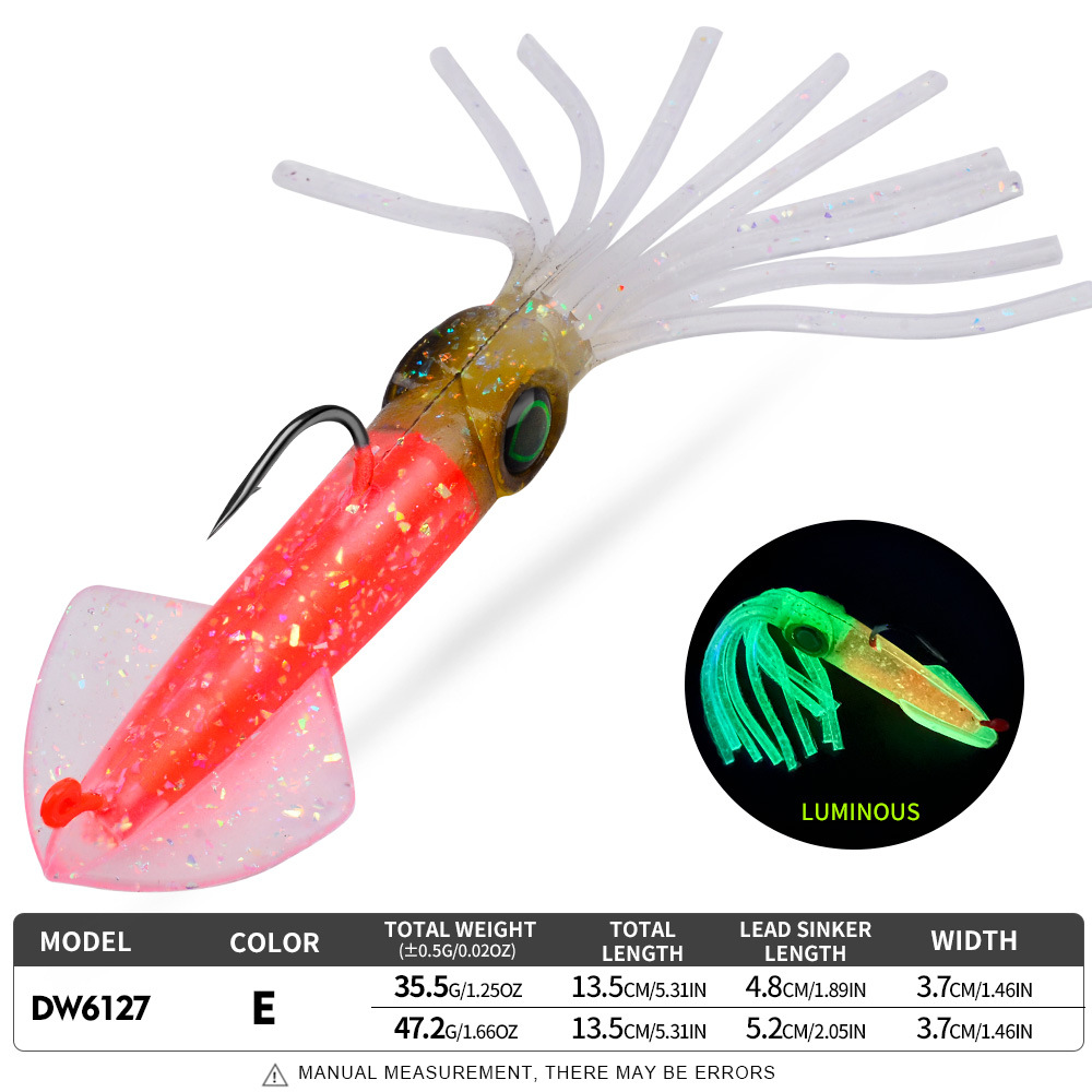 Sunflower Luminous UV Squid Soft Lure DW6127 thumb 9