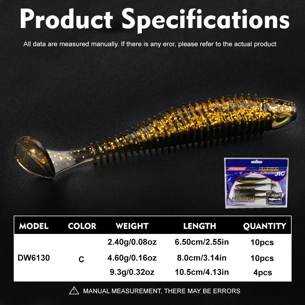 Sunflower Thread T‑Tail Soft Worm Lure DW6130 thumb 7
