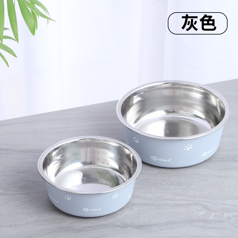 Sunflower Non-Slip Stainless Steel Dog Bowl, Nordic Printed Pet Feeding Bowl thumb 2
