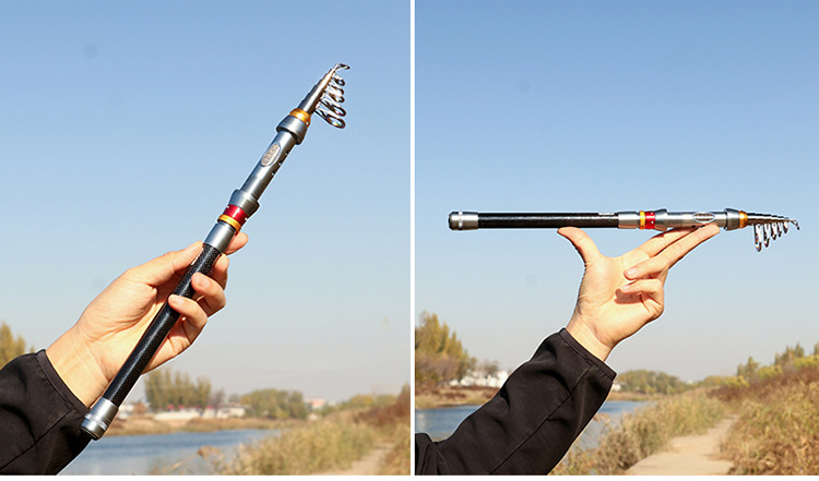 Sunflower Carbon Telescopic Mini Sea Rod, Portable Short Section Fishing Rod 1.8m~3.6m thumb 18