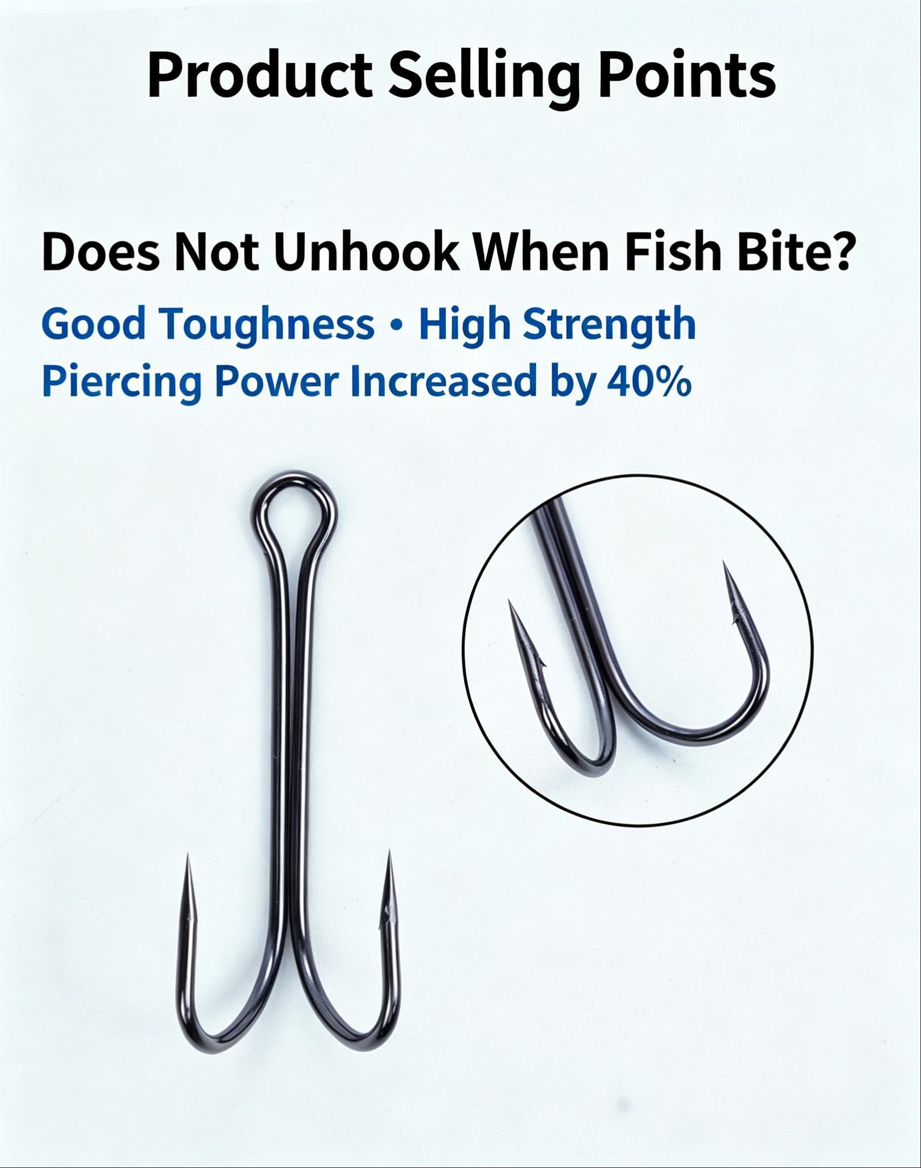 Sunflower 7826 Twin Double Fishing Hooks Lure Treble Alternative Hooks thumb 6