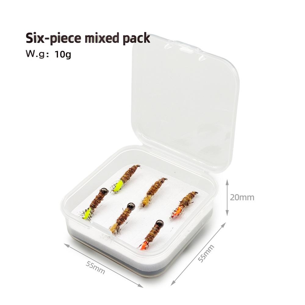 Sunflower CDC Midge Nymph Fly Fishing Flies, Bead‑Head Sinking Artificial Nymph Lure for Minnow, Trout, White Bass Freshwater Fly Fishing thumb 7
