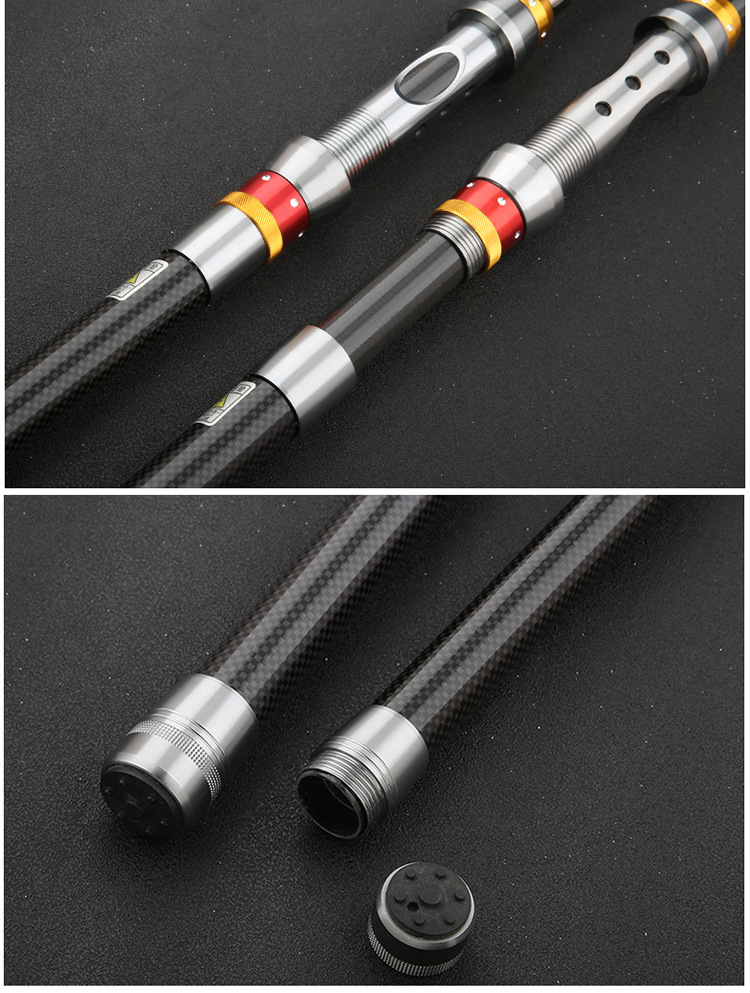 Sunflower Carbon Telescopic Mini Sea Rod, Portable Short Section Fishing Rod 1.8m~3.6m thumb 14