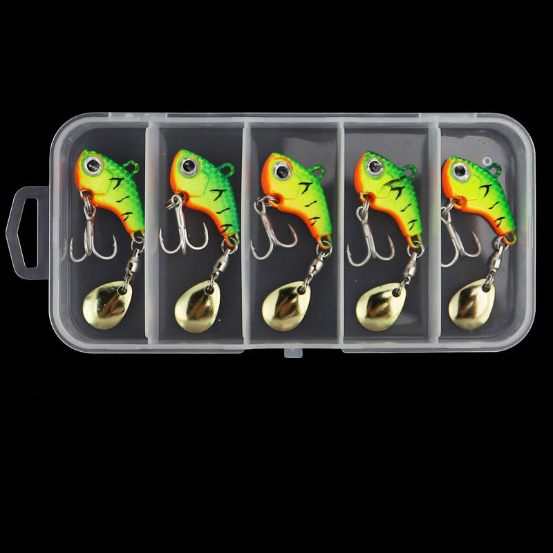 Rotating Spinning Blade VIB Lures Set, Metal Vibrating Fishing VIB Hard Bait thumb 7