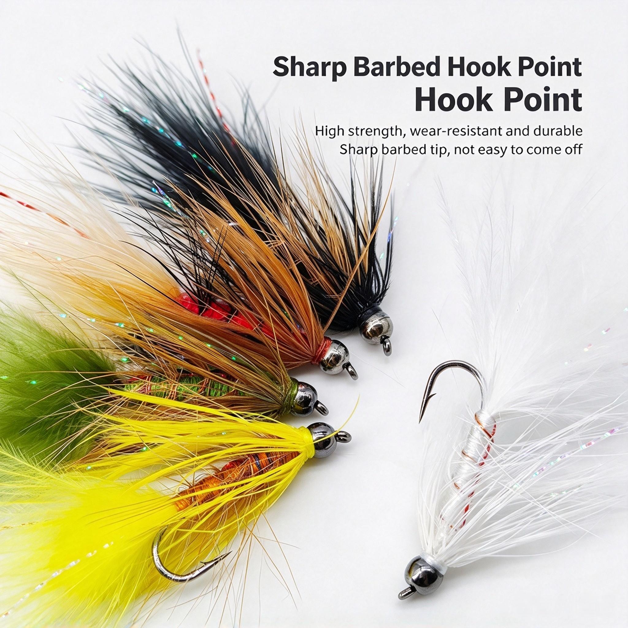 Sunflower Power Mynah Streamer Fly Fishing Flies, Hand Tied Feather Artificial Streamer Lure for Trout, Bass Freshwater Fly Fishing thumb 1