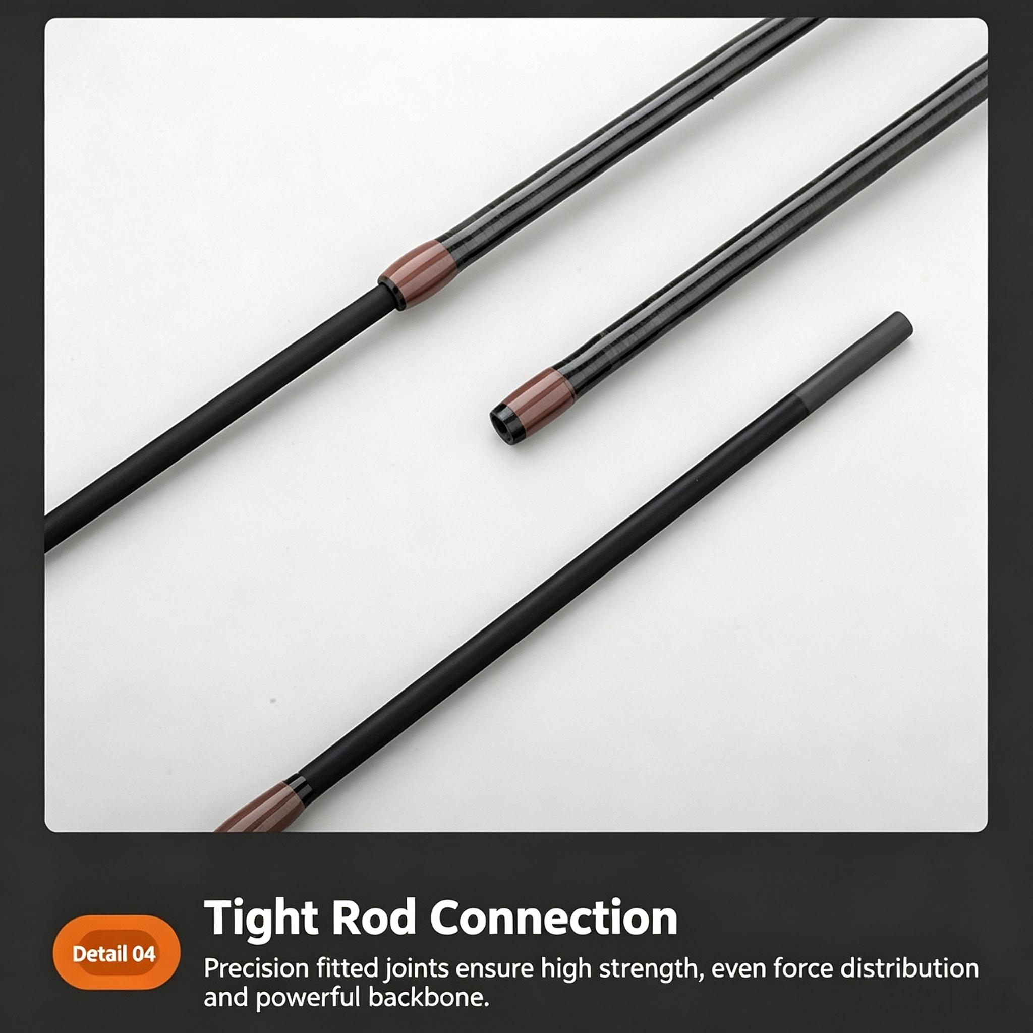 Sunflower Carbon Slide Float Lure Rod, Ultra Light Fishing Rod With Solid Wood Handle & Big Guides thumb 6