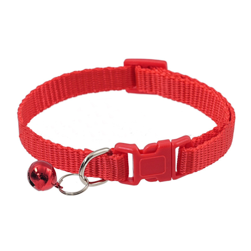 Nylon Pet Collar With Bell 12 Colors