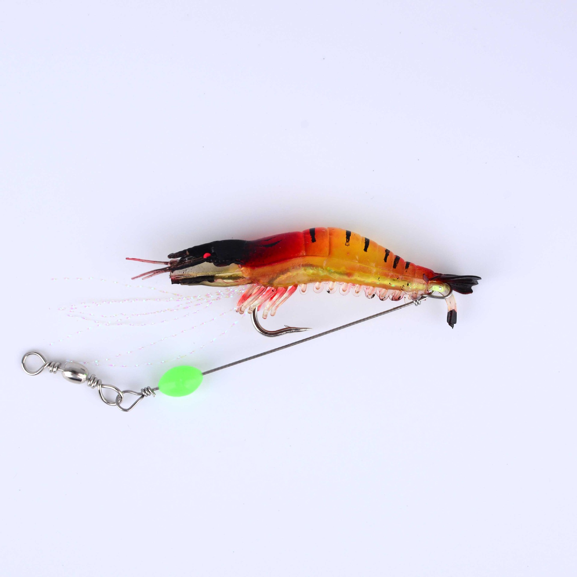 Luminous Soft Shrimp Fishing Lure 8cm 5.5g Pre-rigged Shrimp Bait For Bass Snakehead thumb 5