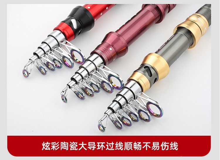 Sunflower Carbon Mini Telescopic Sea Rod, Pocket Short Casting Fishing Rod 1.8m~3.0m