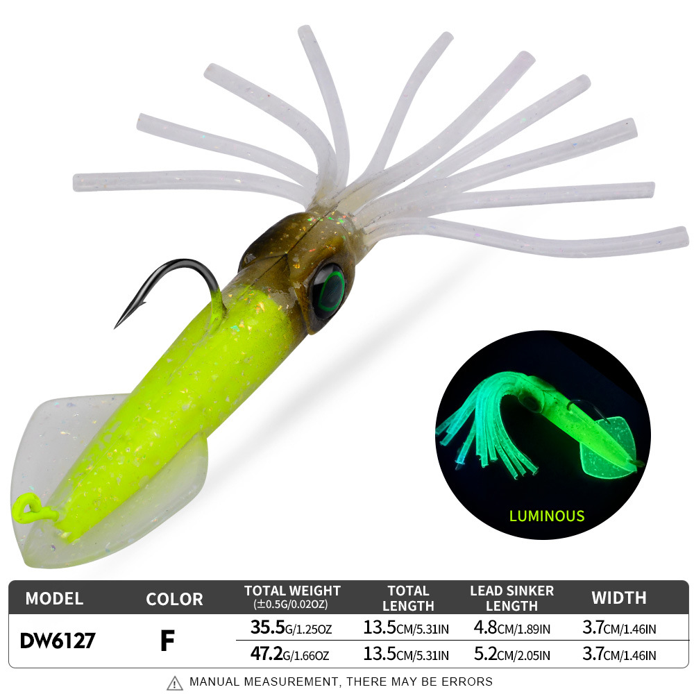 Sunflower Luminous UV Squid Soft Lure DW6127 thumb 10