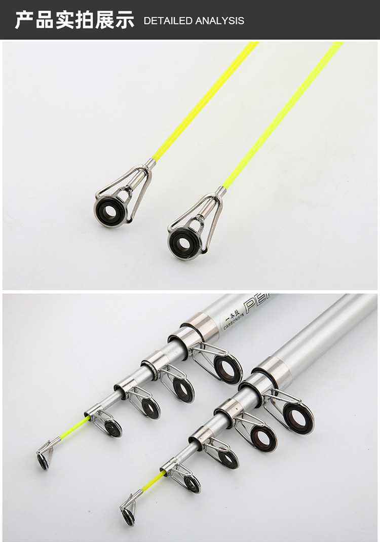 Sunflower Telescopic Fiberglass Sea Rod, Heavy Duty Hard Casting Fishing Rod 2.1m~3.6m thumb 11