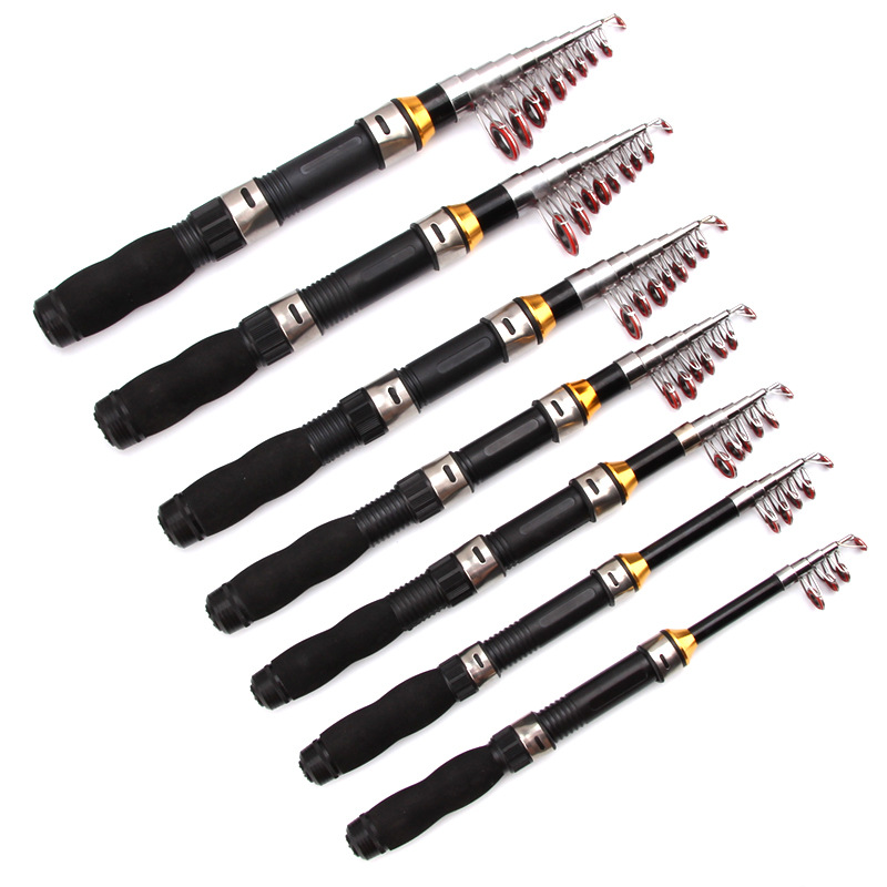 Sunflower Telescopic Mini Sea Fishing Rod, Fiberglass Portable Casting Rod thumb 1