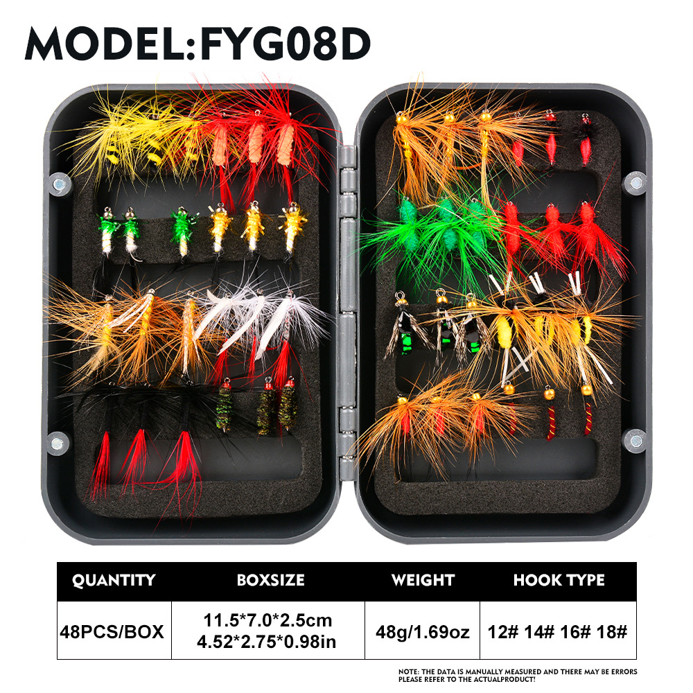 Sunflower Boxed Bionic Fly Fishing Flies Lures Micro Trout Ant Mosquito Insect Tackle thumb 8