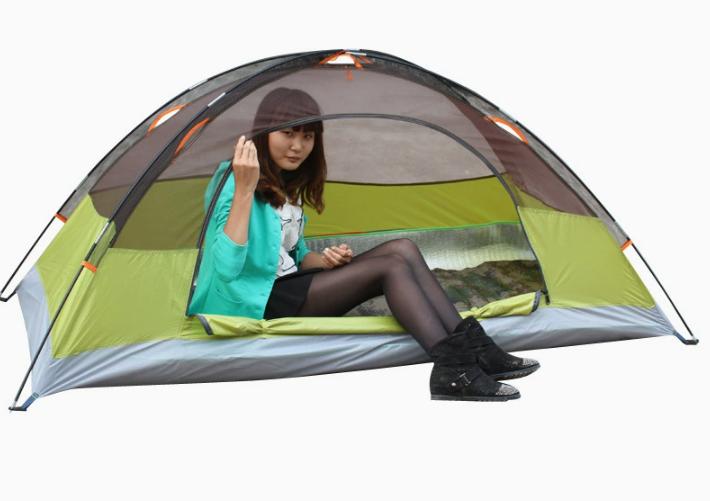 Sunflower Single Person Double Layer Waterproof Lightweight Outdoor Camping Tent thumb 1