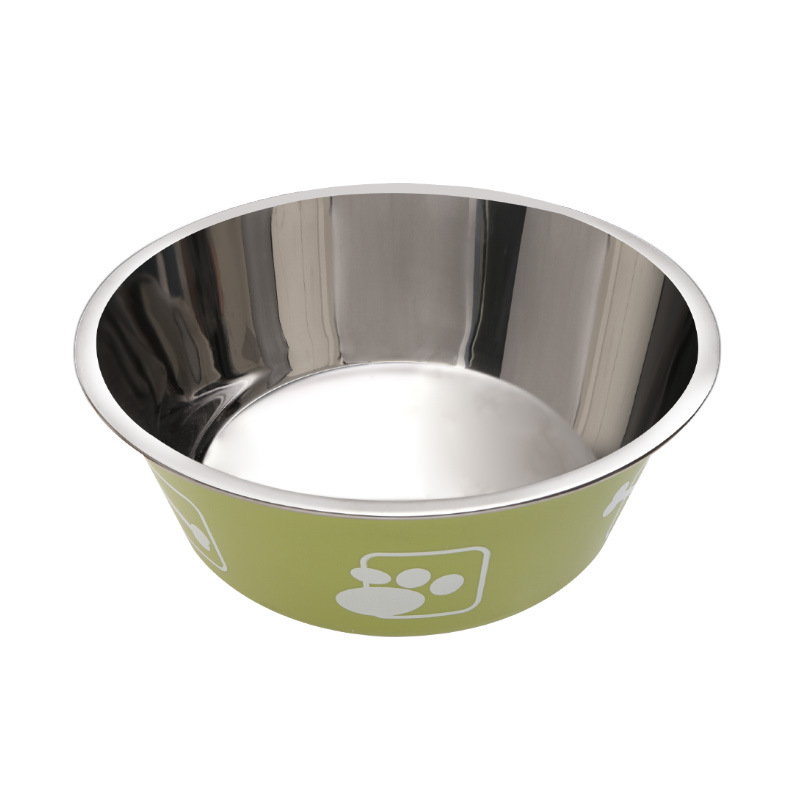 Sunflower Bone Printed Double Layer Non-Slip Stainless Steel Pet Bowl for Dogs & Cats thumb 4