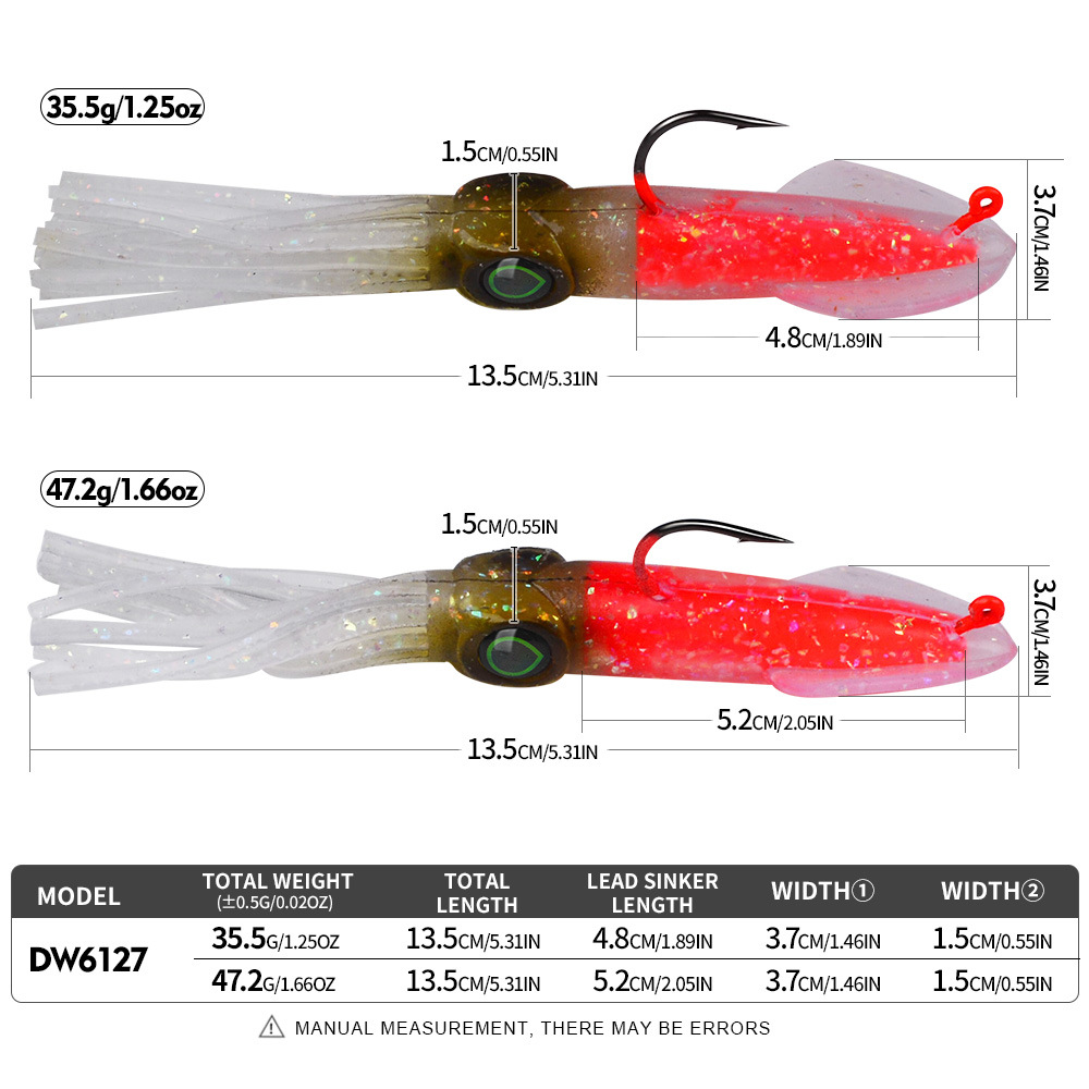 Sunflower Luminous UV Squid Soft Lure DW6127 thumb 1