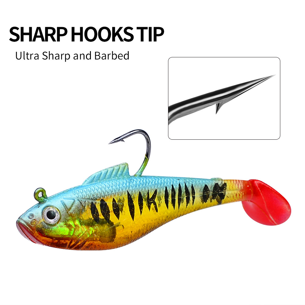 Lead Weighted T-Tail Soft Fishing Lure thumb 13