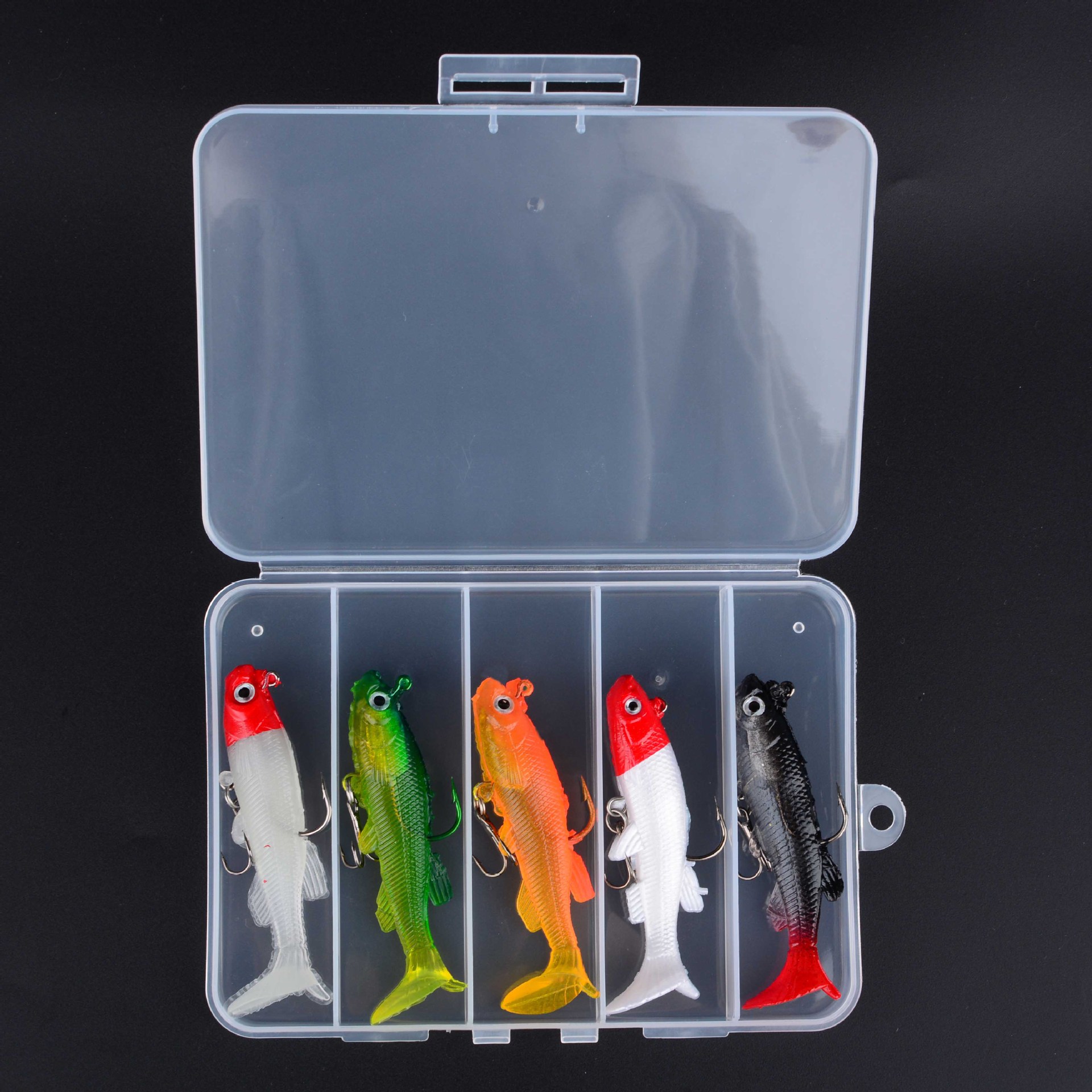 Sunflower Paddle Tail Lead Soft Lure Kit 7.5cm 13.5g Jig Head Swimbaits For Sea Bass Boat Fishing thumb 6