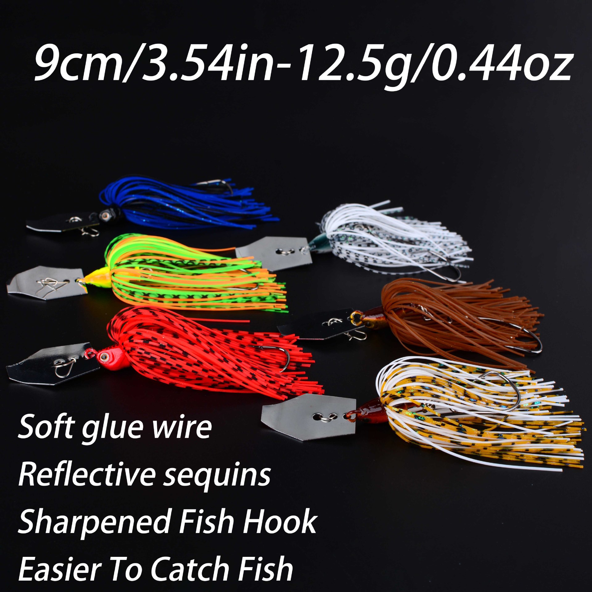 Sunflower Chatter Bait Buzz Lure 9cm 12.5g Anti-Hang Spinner Jig For Bass Fishing thumb 1