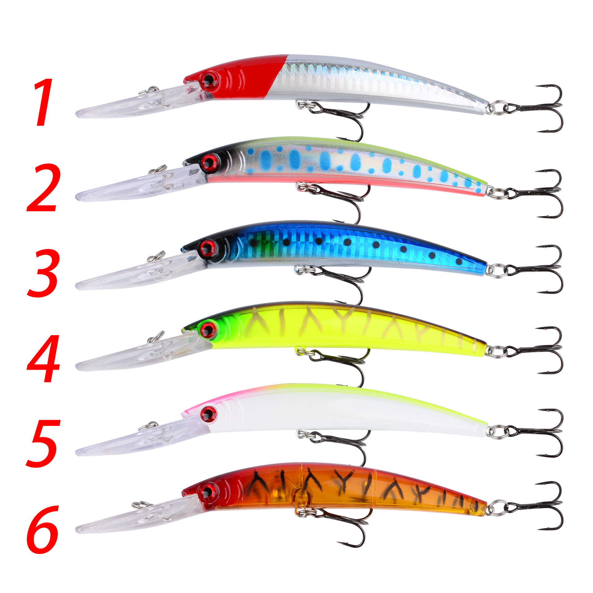 Long Bill Floating Minnow Lure 15cm 16g Hard Fishing Lure For Bass Pike thumb 11