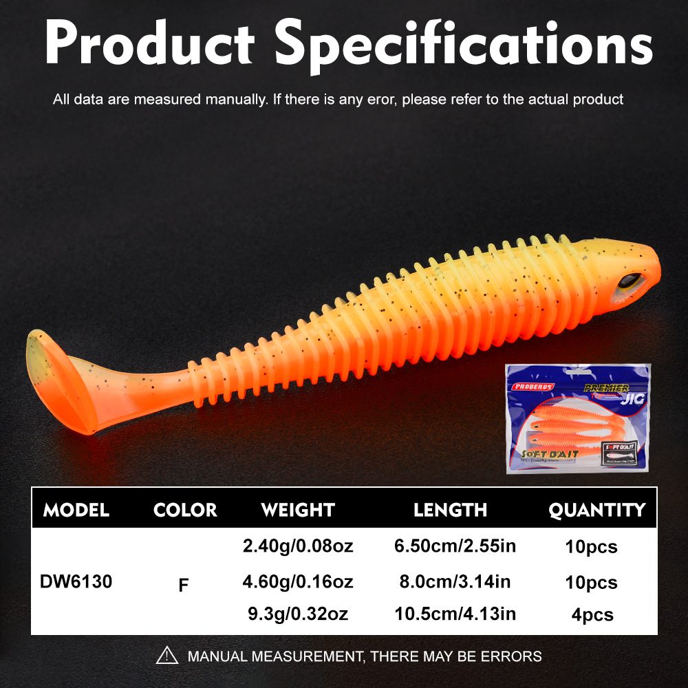Sunflower Thread T‑Tail Soft Worm Lure DW6130 thumb 10